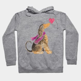 Watercolour Afghan Hound Hoodie